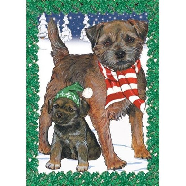 Pipsqueak Productions Pipsqueak Productions C511 Holiday Boxed Cards- Border Terrier C511